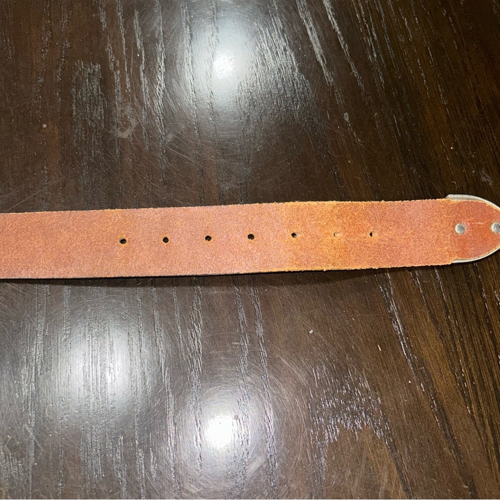Leather Belt with Roses small/medium - Picture 7 of 8